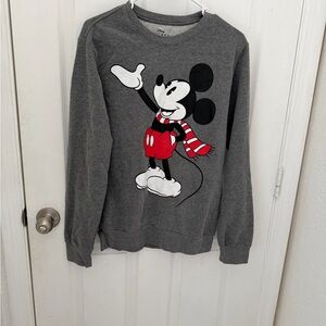 Disney  Charcoal Mickey Mouse Crewneck Sweater